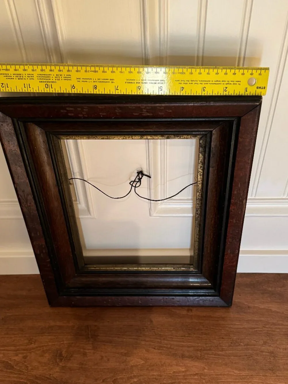 Antique Victorian Wood Picture Frame Gilt Liner Fits 8x10 Walnut Deep Profile